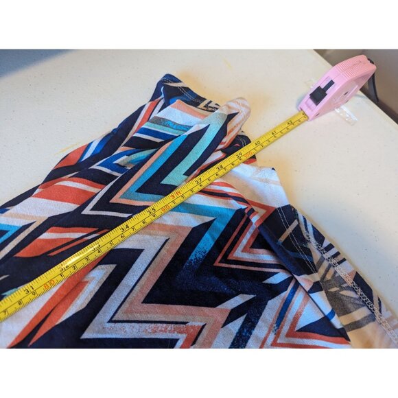 Renee C Maxi Skirt Abstract Chevon Print Southwestern Boho - Picture 5 of 6